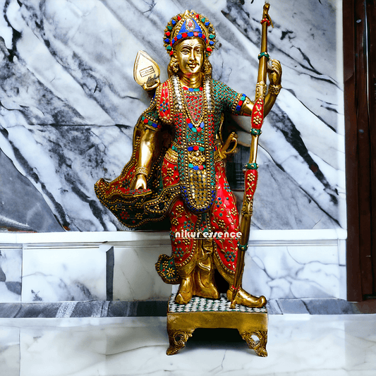 Buy Ram Statue in Brass with Inlay Work – Perfect for Home Decor Idols Nikuressence