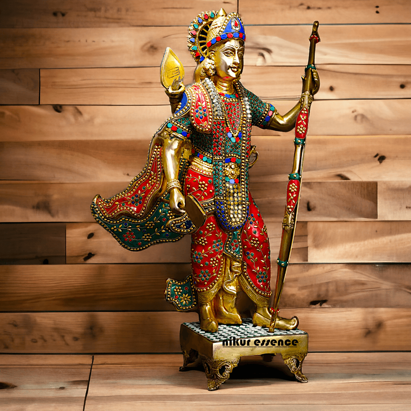 Buy Ram Statue in Brass with Inlay Work – Perfect for Home Decor Idols Nikuressence