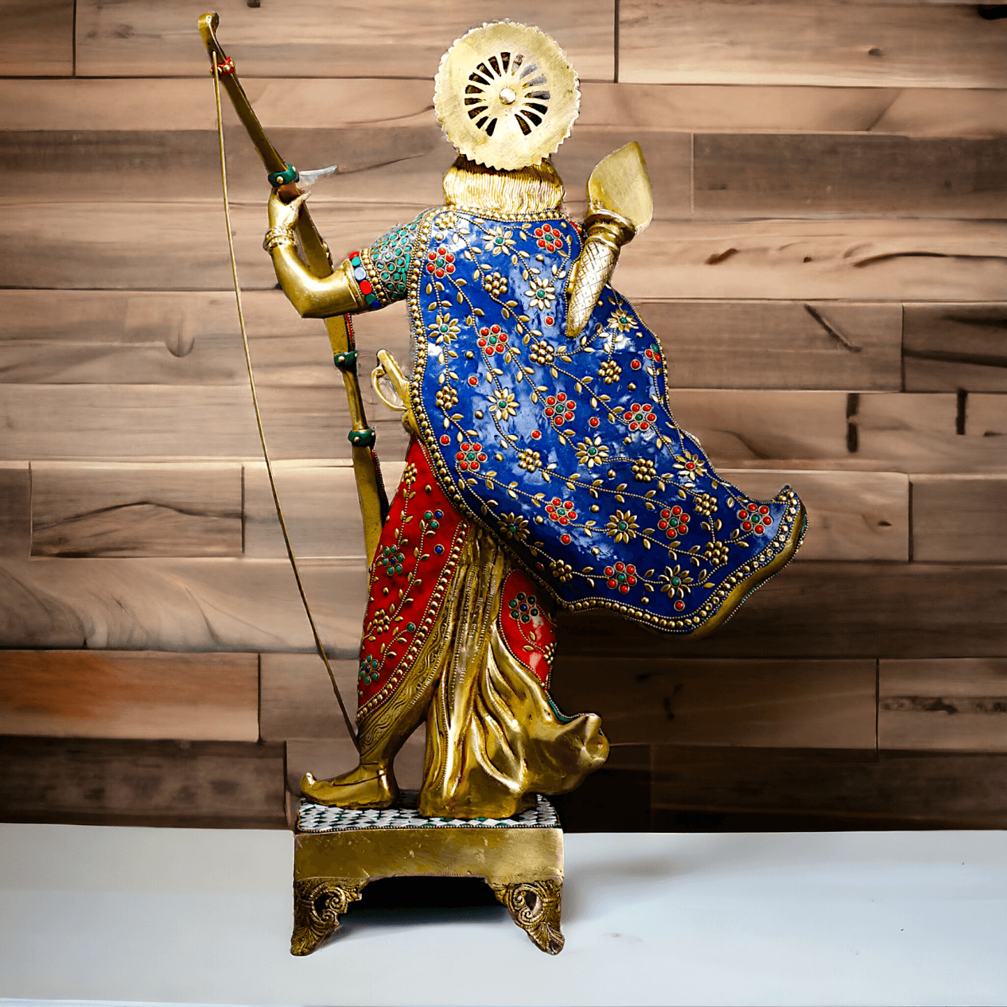 Buy Ram Statue in Brass with Inlay Work – Perfect for Home Decor Idols Nikuressence