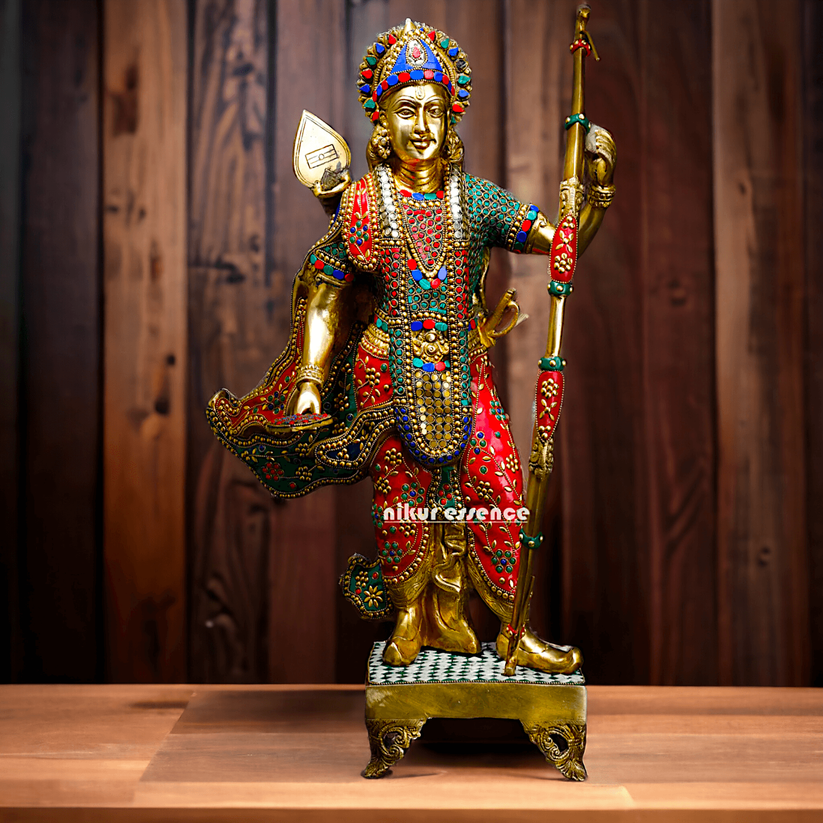 Buy Ram Statue in Brass with Inlay Work – Perfect for Home Decor Idols Nikuressence