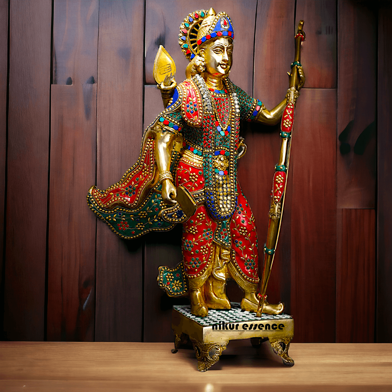 Buy Ram Statue in Brass with Inlay Work – Perfect for Home Decor Idols Nikuressence