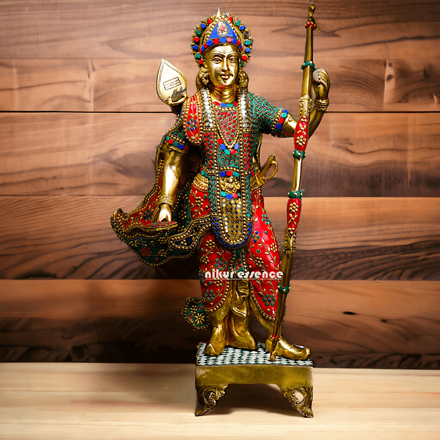 Buy Ram Statue in Brass with Inlay Work – Perfect for Home Decor Idols Nikuressence