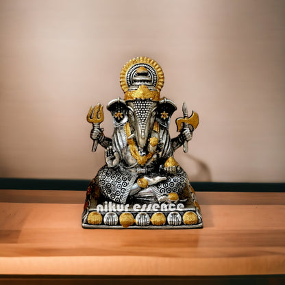 Buy Silver Dagdu Ganesha Idol online