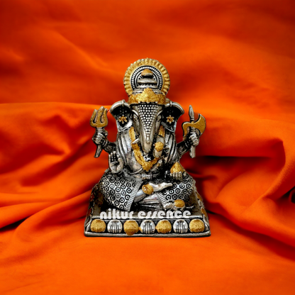 Buy Silver Dagdu Ganesha Idol online