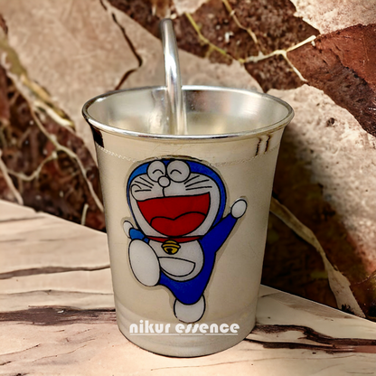 Buy Doremon Kids Sipper Glass in Silver