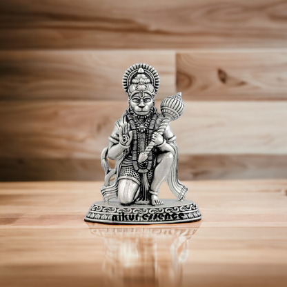 Buy Pure Silver Hanuman Statue -nikuressence Nikuressence AltarDecor DivineBlessing FaithAndSpirituality HandcraftedIdols HandcraftedSilver HanumanBhakti HanumanStatue HinduArt HinduGods HinduRituals HomeTemple IndianArt LordHanuman LoyaltyAndDevotion LuxuryDecor NikurEssenceSilver PujaRoom SilverHanumanStatue SilverHomeDecor SilverIdol SilverIdols SpiritualGifts SpiritualGrowth SpiritualSignificance StrengthAndCourage