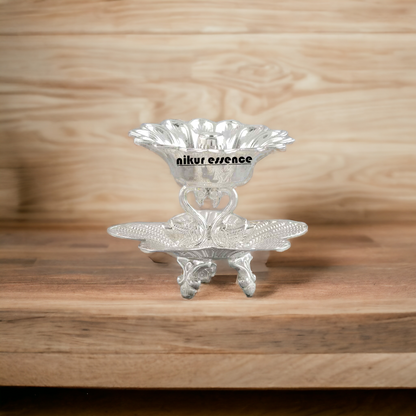 Buy Silver Peacock Deepam Stand -nikuressence