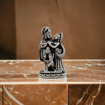 Buy online pure Silver Radha Krishna Murti