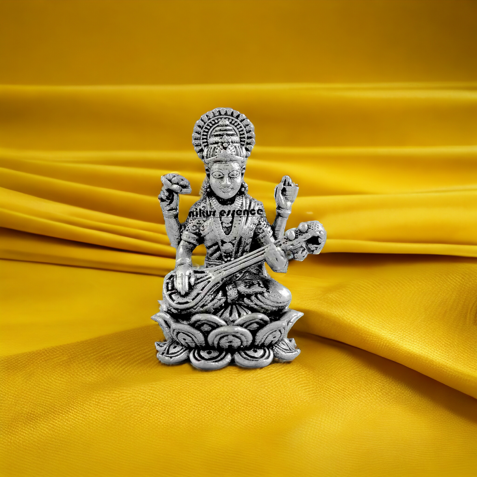 Buy Silver Saraswati mata Idol -nikuressence Nikuressence DivineBlessings GoddessIdols GoddessSaraswati HinduDeities HinduFestivals Hinduism HinduRituals HomeDecorInspo IndianCulture IndianFestivals KnowledgeAndWisdom LuxuryHomeDecor MusicAndArts nikuressence PujaRoomEssentials SaraswatiPuja SilverIdols SilverSaraswatiDeviIdol SpiritualGrowth SpiritualJourney VastuCompliant