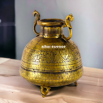 Solid Brass Pot Matka - 10 inches