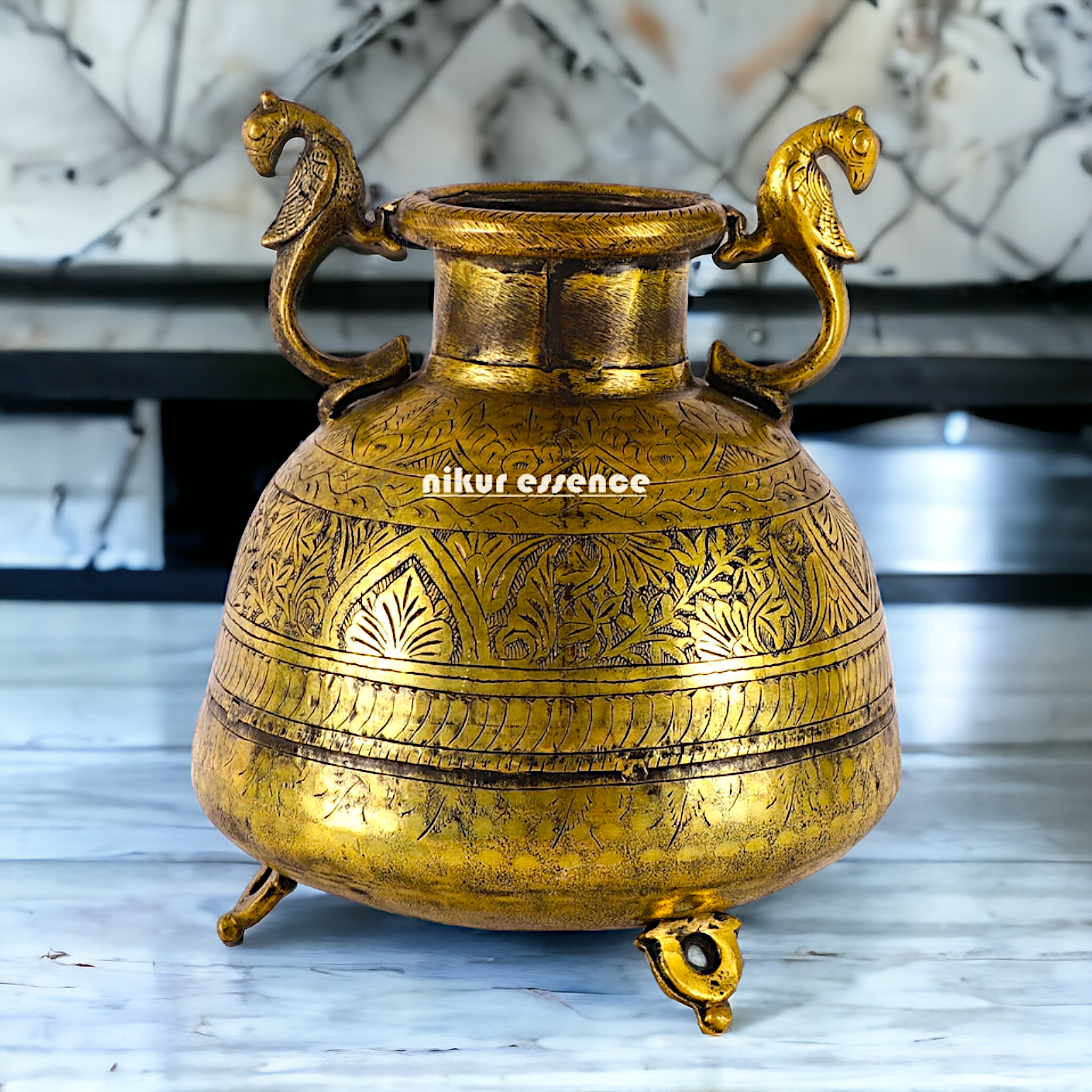 Solid Brass Pot Matka - 10 inches