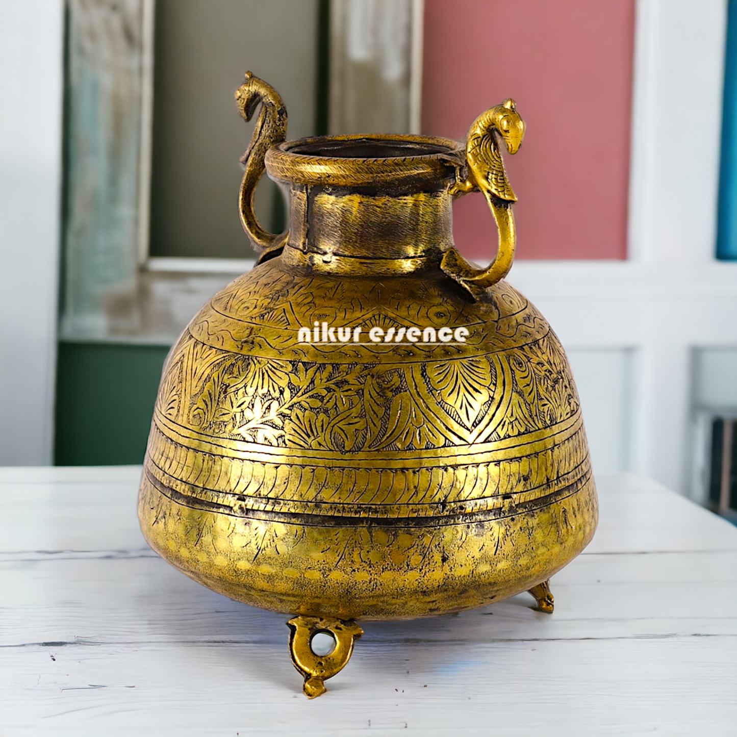 Solid Brass Pot Matka - 10 inches