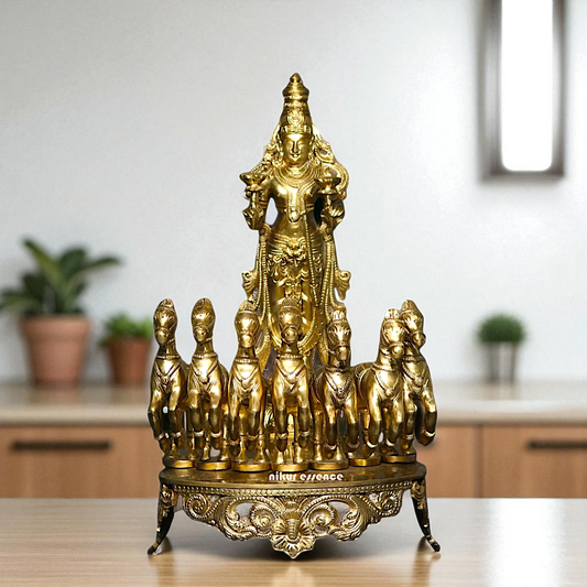 Surya Dev Panchaloha Idol - 15 Inches Nikuressence