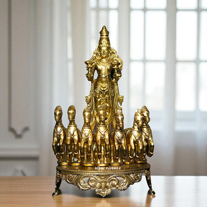 Surya Dev Panchaloha Idol - 15 Inches Nikuressence