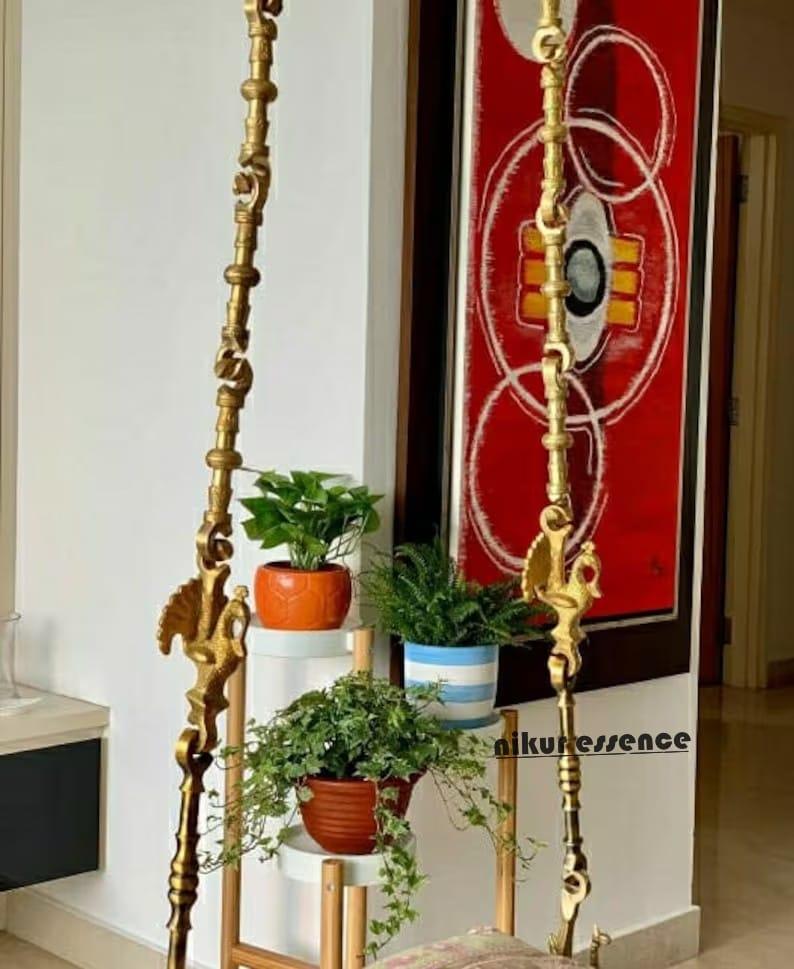 Buy Swing Jhula with Brass Chain | Jhula & Wooden Swings Online -5 feet Idols Nikuressence