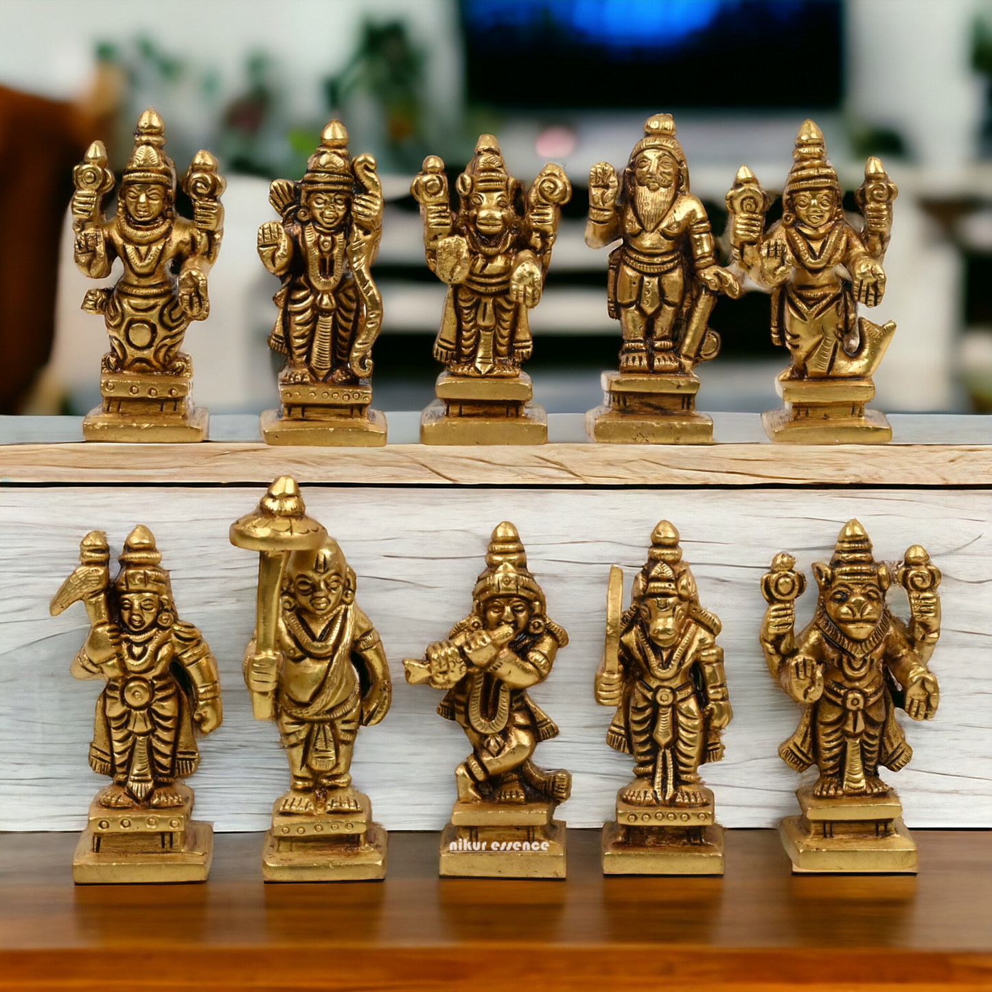 Buy Brass Vishnu Dashavatar idols set - 3 inch Idols Nikuressence