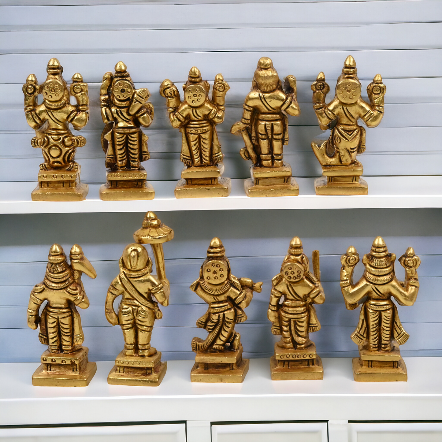 Buy Brass Vishnu Dashavatar idols set - 3 inch Idols Nikuressence