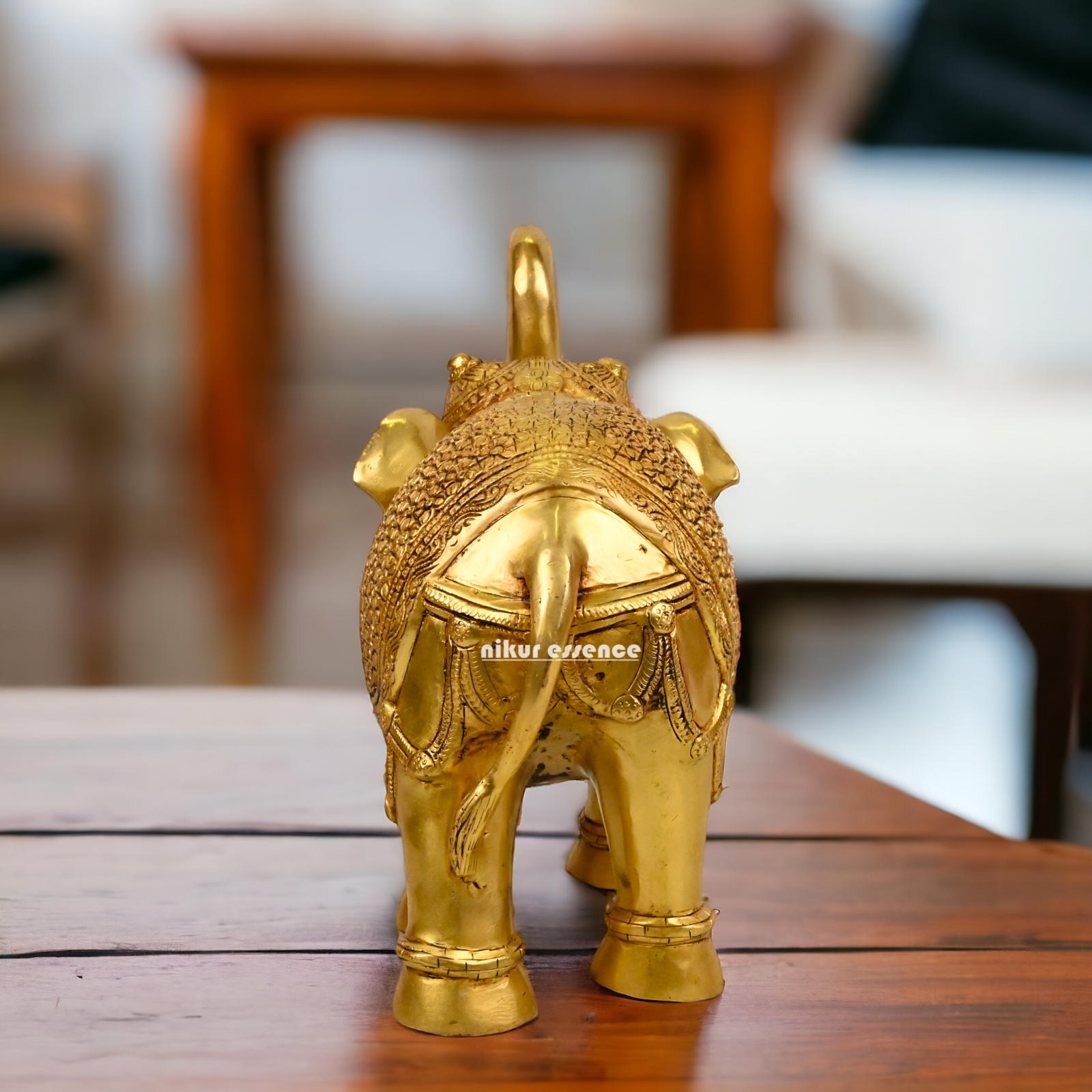 Buy Brass Elephant Statue - 12 inch by Nikur Essence