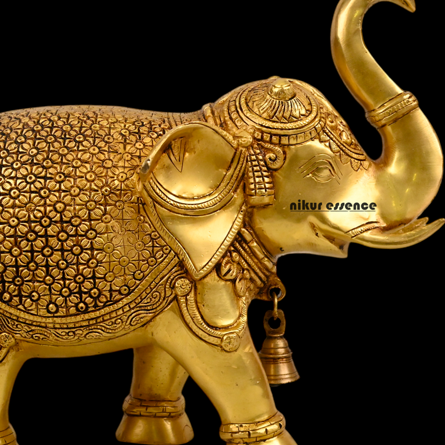 Buy Brass Elephant Statue - 12 inch by Nikur Essence