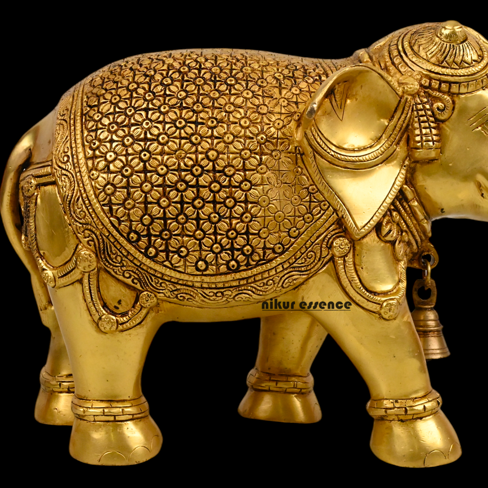 Buy Brass Elephant Statue - 12 inch by Nikur Essence