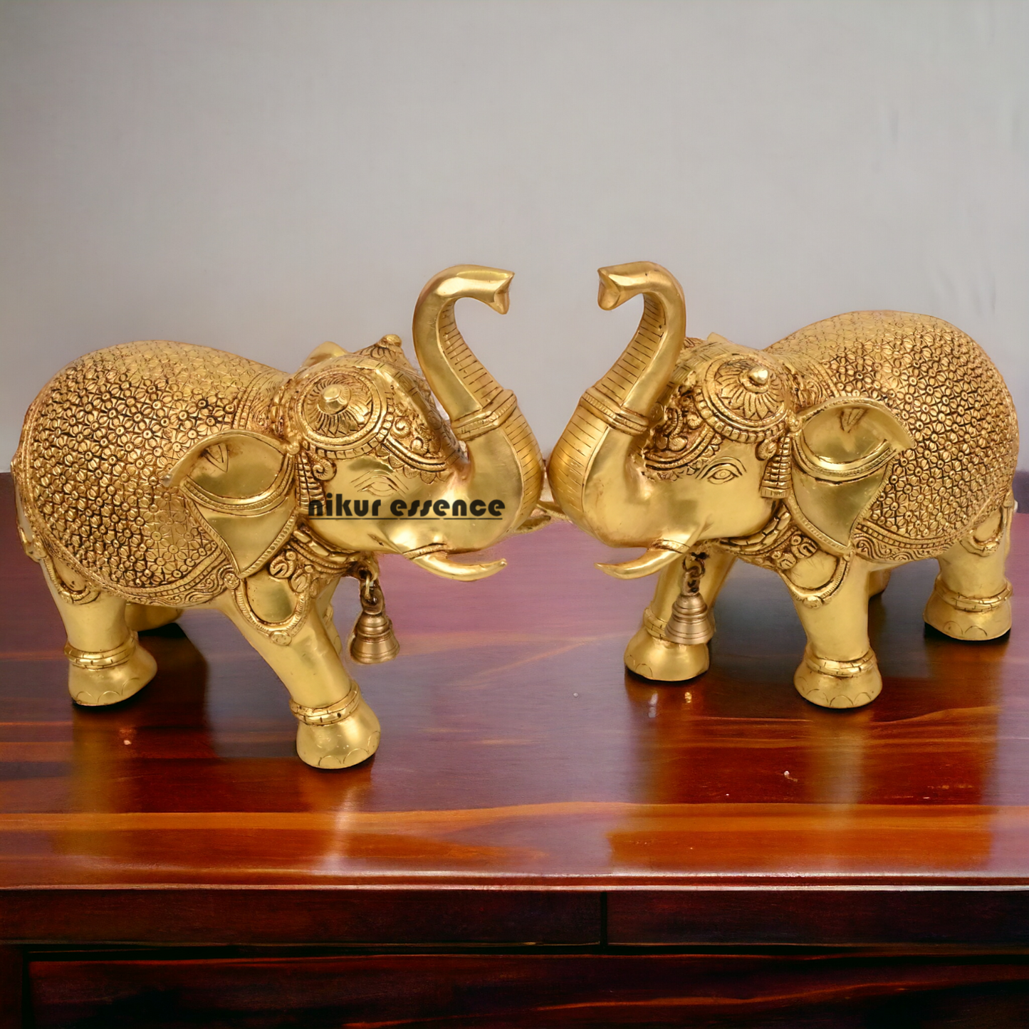 Buy a pair of Brass Elephant Statue - by Nikur Essence