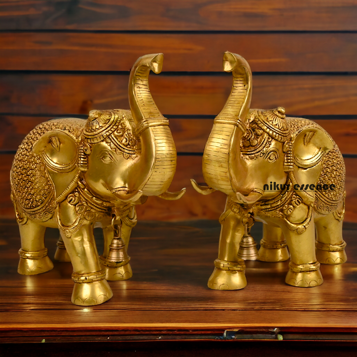 Buy a pair of Brass Elephant Statue - by Nikur Essence