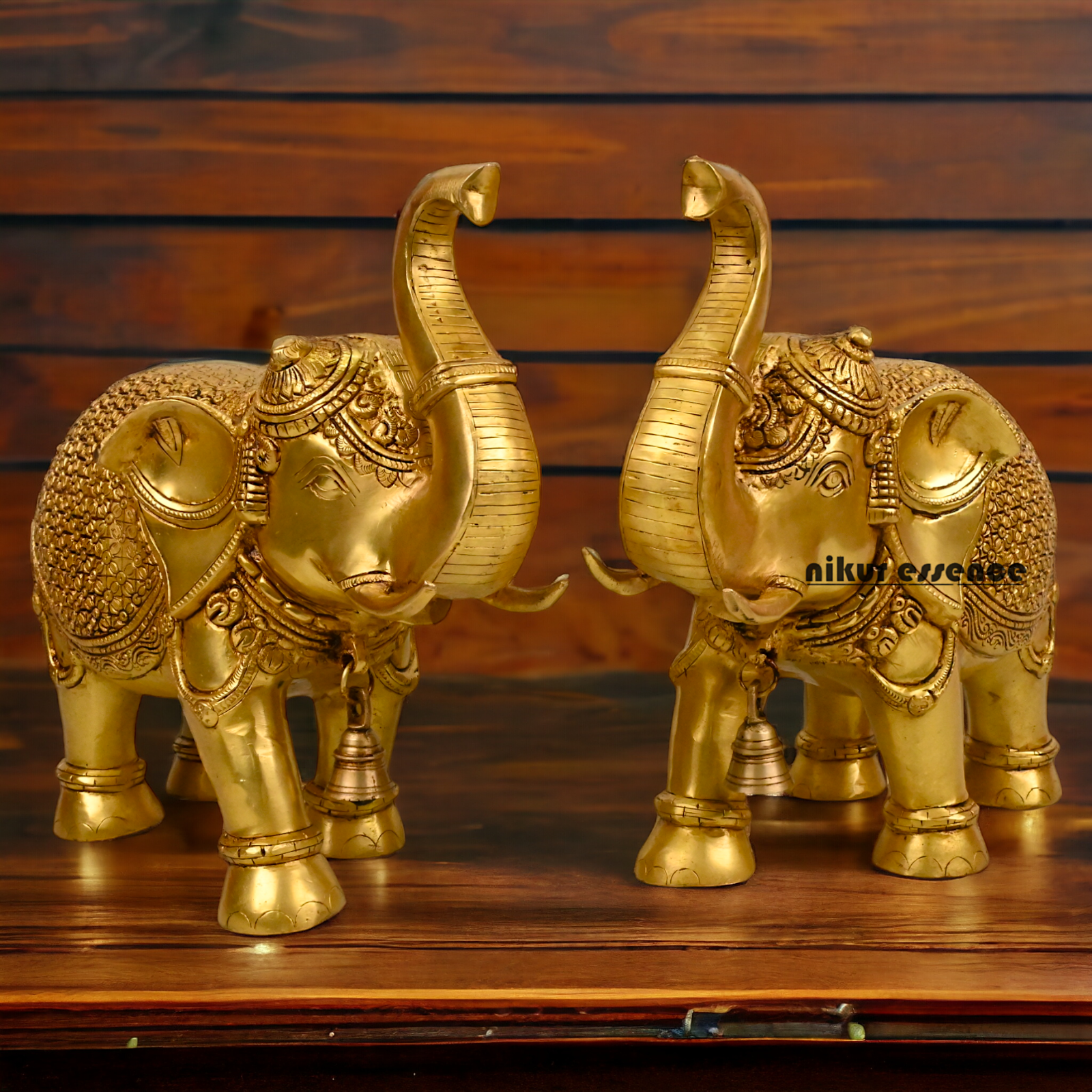 Buy a pair of Brass Elephant Statue - by Nikur Essence