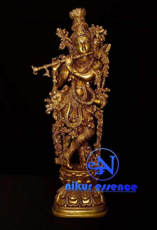 Superfine Brass Krishna Statue | Pure Brass Krishna Statue | Krishna Statue-Nikur essence Nikuressence apkamart brass decoratives brass idol of krishna brass radha krishna murti cooking in brass vessel diwali gifts traditional festival raksha bandhan 2024 krishna paksha and shukla paksha in english krishna statue large krishna temple in jaipur largest krishna statue lord krishna teachings to arjuna lotus original udupi krishna idol which yuga was krishna born