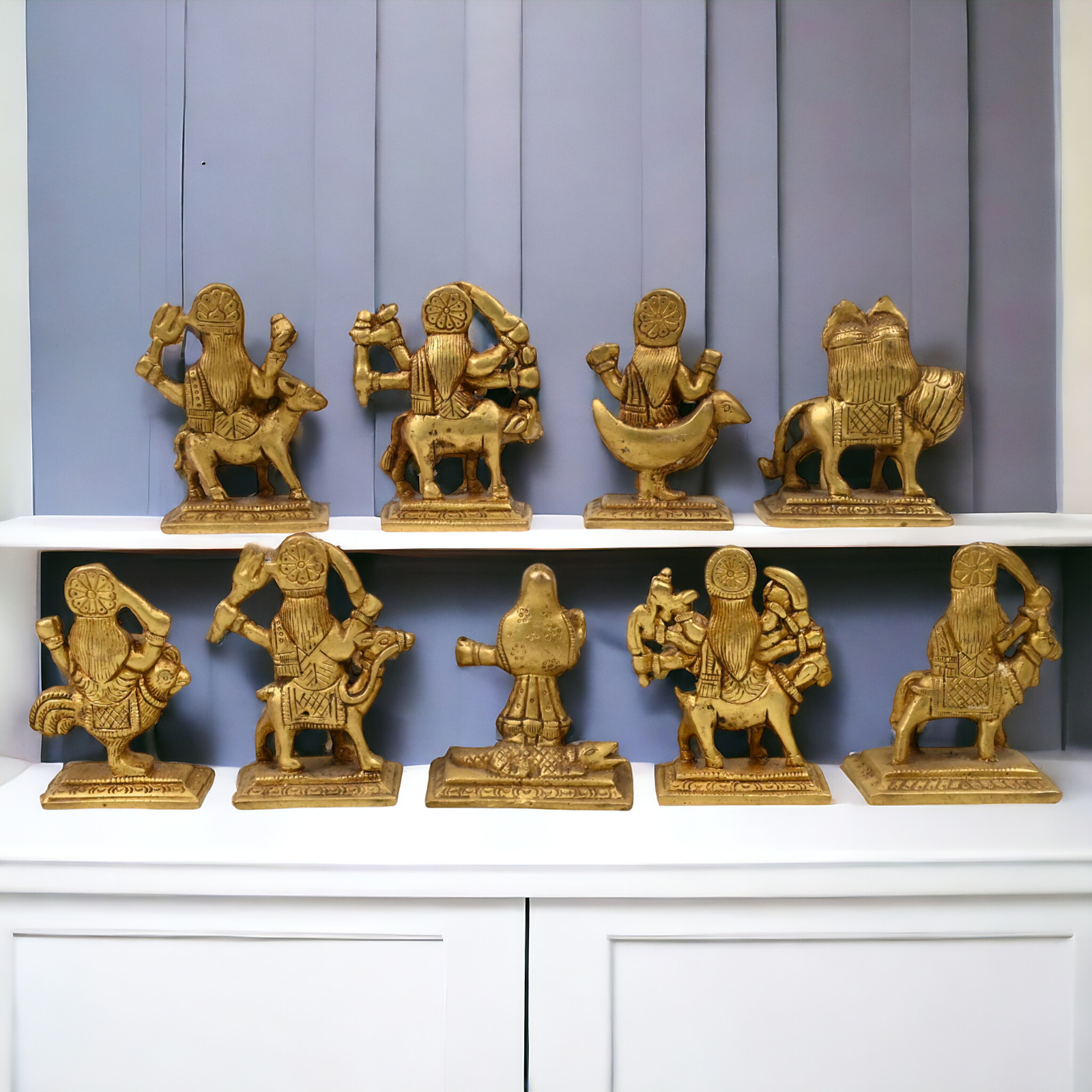 Buy Brass Navdurga Idols- 3 Inch