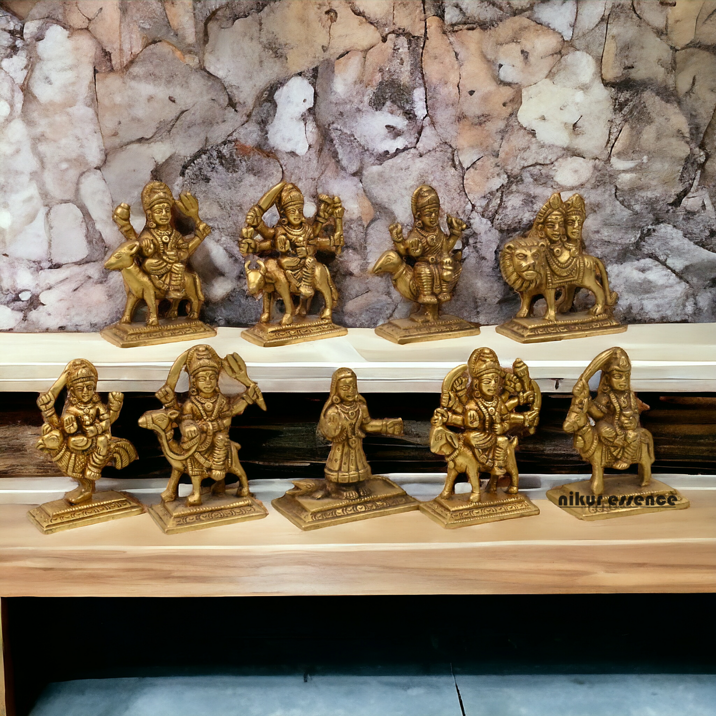 Buy Brass Navdurga Idols- 3 Inch