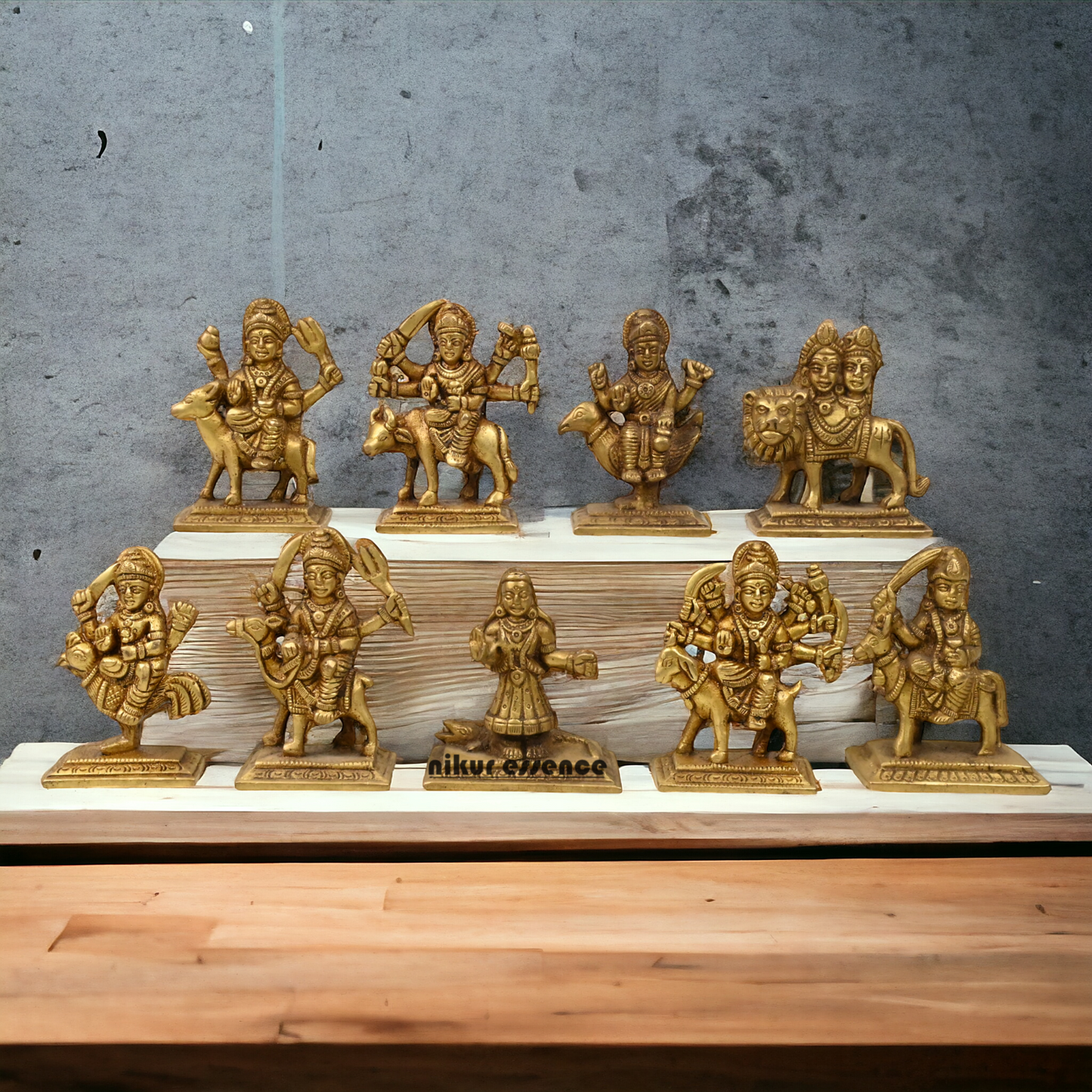 Buy Brass Navdurga Idols- 3 Inch